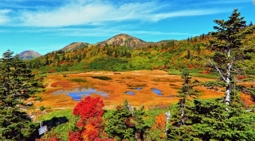 Mùa thu trên núi Hiuchi đem lại cho hồ Koya những sắc màu rực rỡ. Hồ nước nông và phủ đầy cây này thay chiếc áo màu vàng, đỏ và xanh như khu rừng bao quanh. Đây là điểm dừng chân thú vị trên đường lên đỉnh Hiuchi.